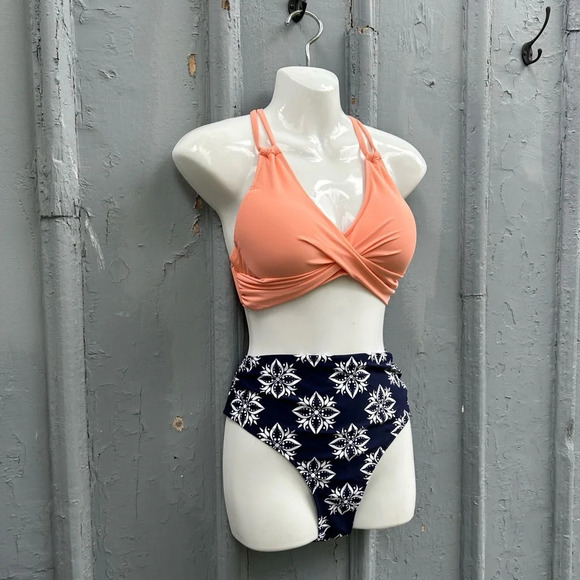 Cupshe Solid and Boho Print Bikini, BNWT, size M - Picture 8 of 13
